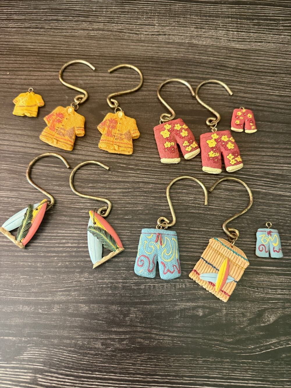 Decorative Resin Tropical Shower Curtain Hooks and Minis